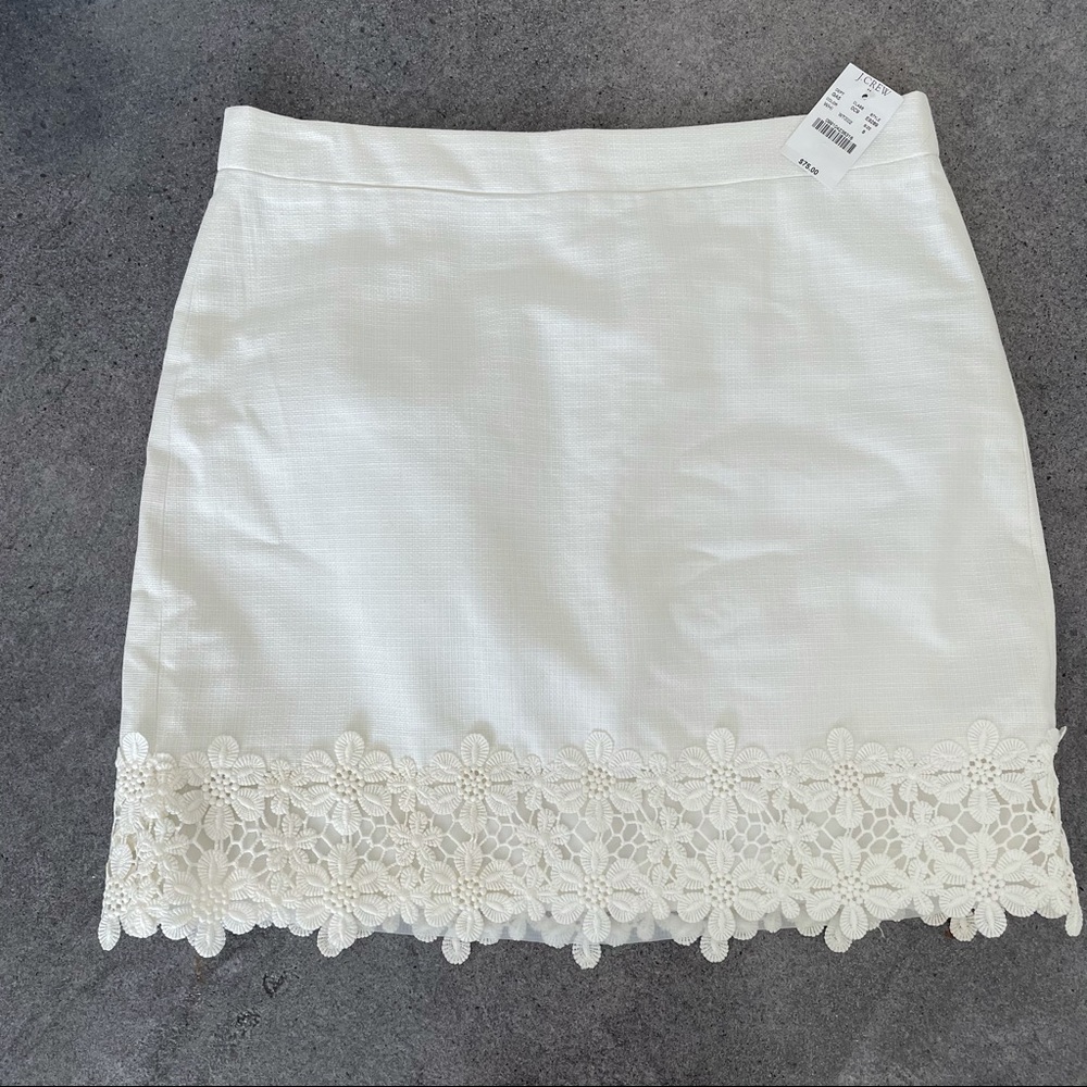 White J Crew skirt